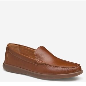 Johnston & Murphy Brannon Venetian Cognac Sheepskin Leather Slip On Loafers, 9.5